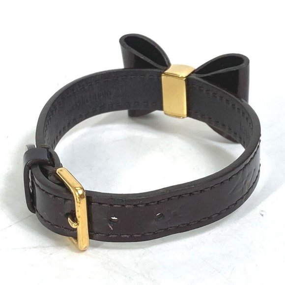 LOUIS VUITTON M6617F MonogramVernis Favorite ribbon accessories Bracelet purple - Picture 2 of 13